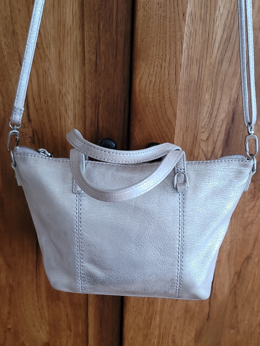 HOBO Crossbody Metallic Leather Bag - Picture 2 of 8